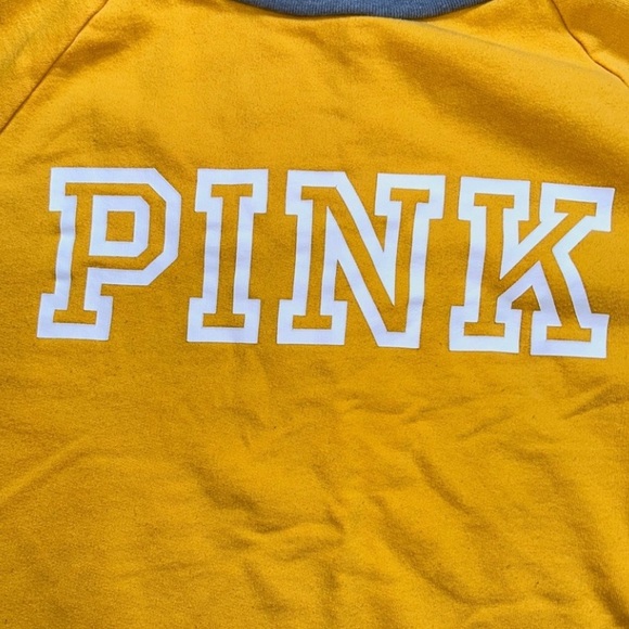 Victoria's Secret Yellow and Gray Crew Neck Sweater - Picture 2 of 5